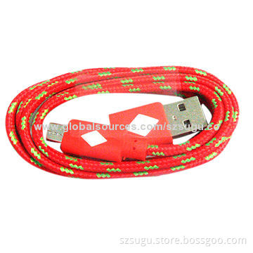 2014 hot braid nylon data cable for iPhone5/5s